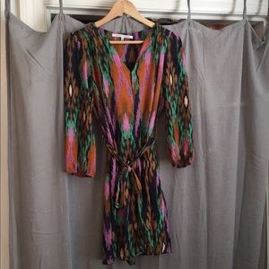 Collected Concepts 3/4 sleeve belted dress